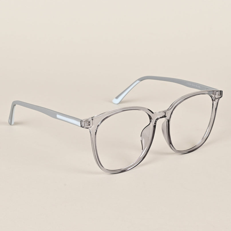Voyage Grey Round Eyeglasses for Men & Women - MG4003