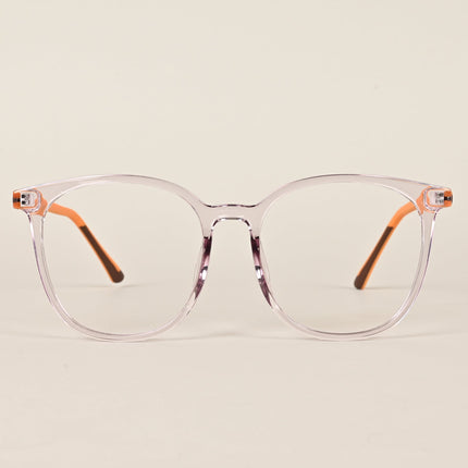 Voyage Transparent Purple Round Eyeglasses for Men & Women - MG4006