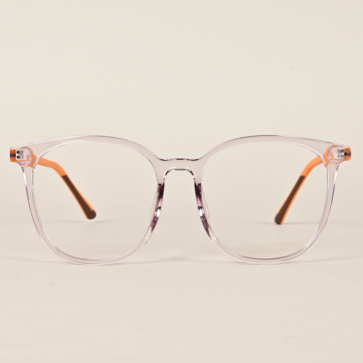 Voyage Transparent Purple Round Eyeglasses for Men & Women - MG4006