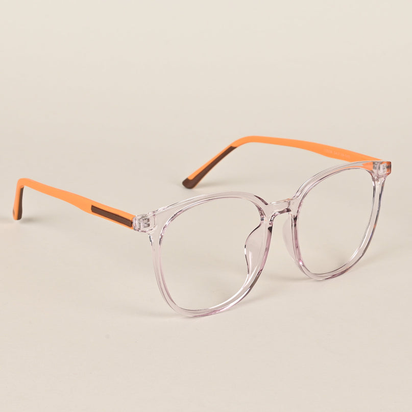 Voyage Transparent Purple Round Eyeglasses for Men & Women - MG4006