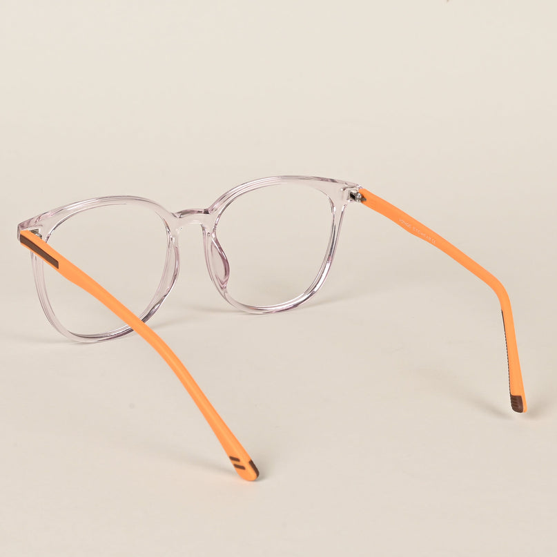 Voyage Transparent Purple Round Eyeglasses for Men & Women - MG4006