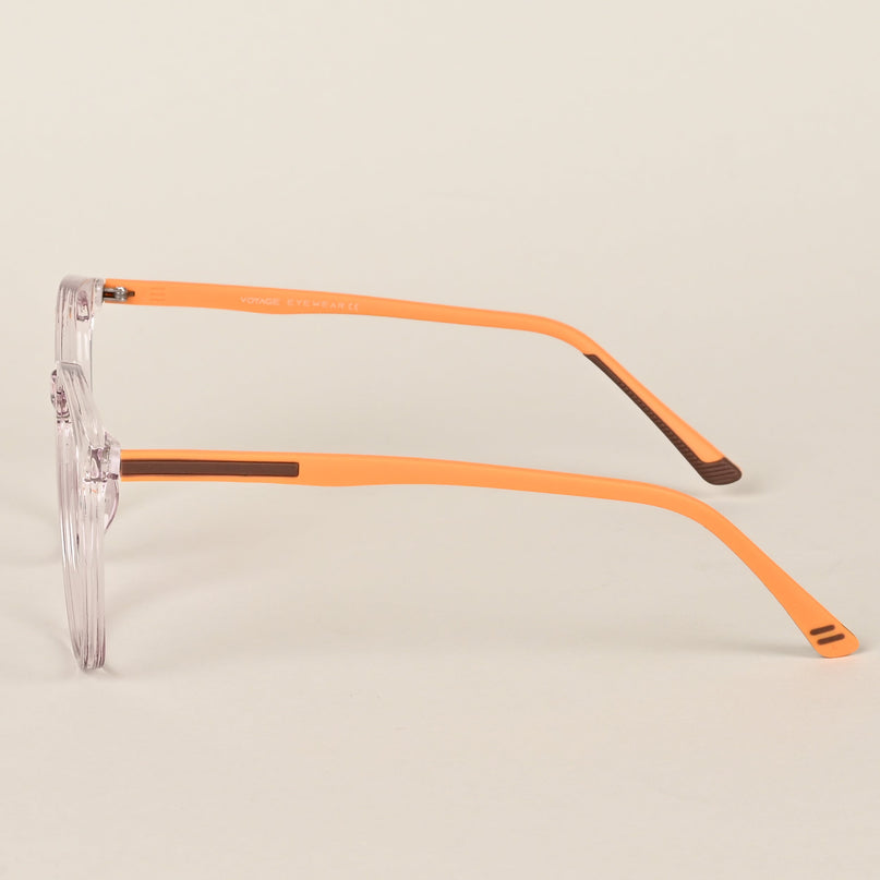 Voyage Transparent Purple Round Eyeglasses for Men & Women - MG4006