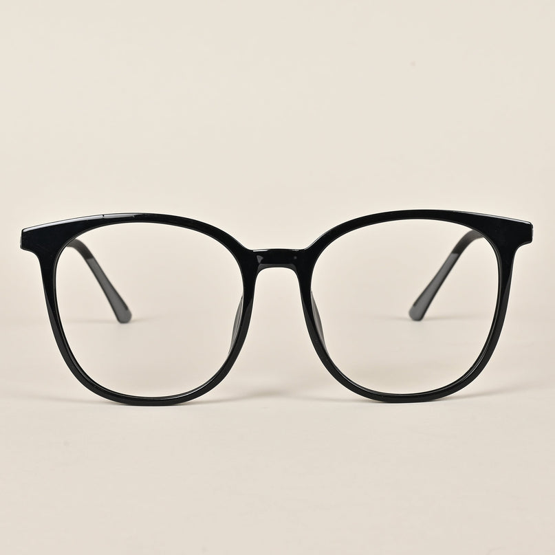 Voyage Black Round Eyeglasses for Men & Women (11018MG4002)