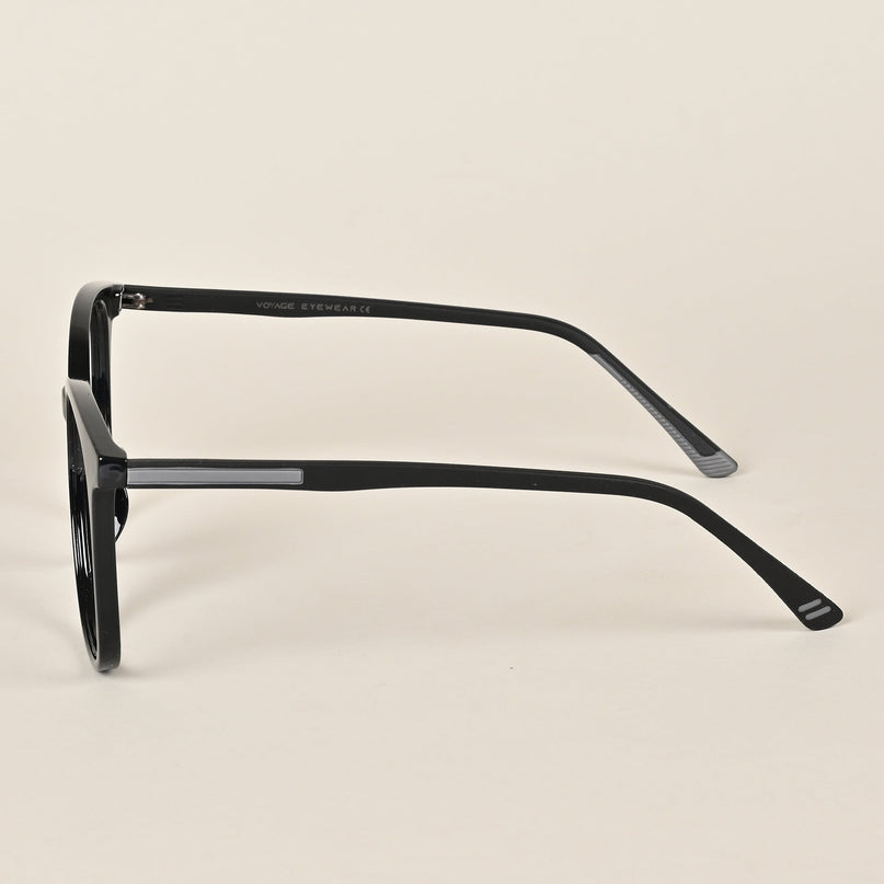 Voyage Black Round Eyeglasses for Men & Women - MG4002