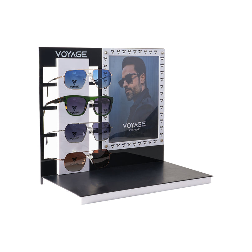 Voyage Display Stand with 4 Holder for Sunglasses & Eyeglasses - Black