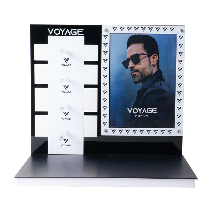 Voyage Display Stand with 4 Holder for Sunglasses & Eyeglasses - Black