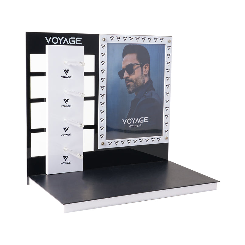 Voyage Display Stand with 4 Holder for Sunglasses & Eyeglasses - Black