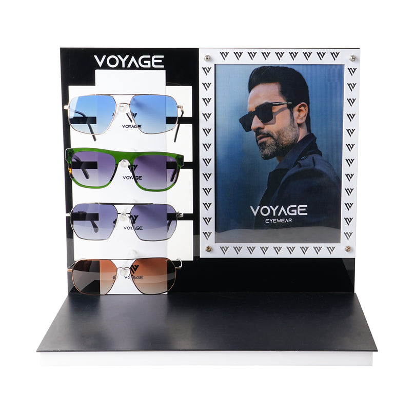 Voyage Display Stand with 4 Holder for Sunglasses & Eyeglasses - Black