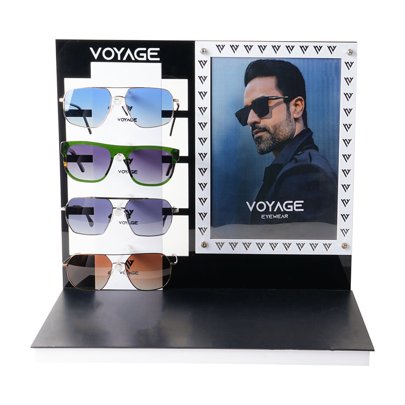 Voyage Display Stand with 4 Holder for Sunglasses & Eyeglasses - Black