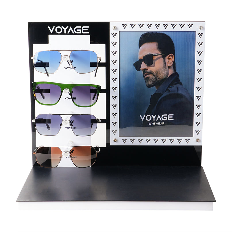 Voyage Display Stand with 4 Holder for Sunglasses & Eyeglasses - Black