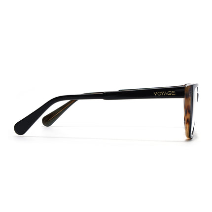 Voyage Glaze Black & Brown Cateye Acetate Eyeglasses for Women (FPK26001FMG8079)