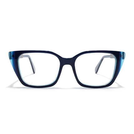Voyage Glaze Blue Cateye Acetate Eyeglasses for Women (FPK26001FMG8080)
