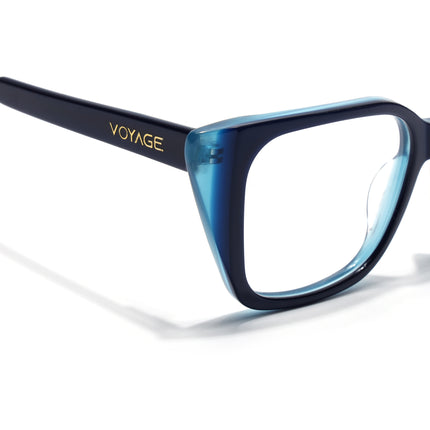 Voyage Glaze Blue Cateye Acetate Eyeglasses for Women (FPK26001FMG8080)