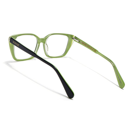 Voyage Glaze Black & Green Cateye Acetate Eyeglasses for Women (FPK26001FMG8081)