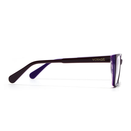 Voyage Glaze Black & Purple Cateye Acetate Eyeglasses for Women (FPK26001FMG8082)