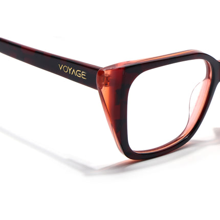 Voyage Glaze Black & Red Cateye Acetate Eyeglasses for Women (FPK26001FMG8083)