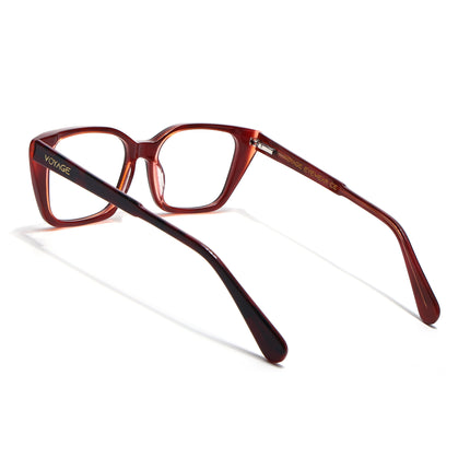 Voyage Glaze Black & Red Cateye Acetate Eyeglasses for Women (FPK26001FMG8083)
