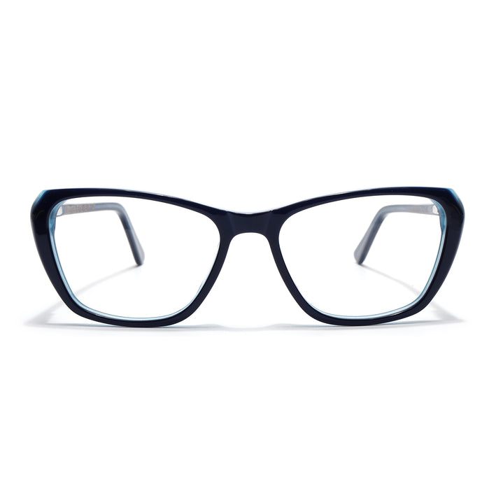 Voyage Glaze Blue Cateye Acetate Eyeglasses for Men & Women (FPK26002FMG8099)