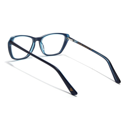 Voyage Glaze Blue Cateye Acetate Eyeglasses for Men & Women (FPK26002FMG8099)