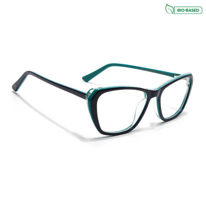 Voyage Glaze Green Cateye Acetate Eyeglasses for Men & Women (FPK26002FMG8100)