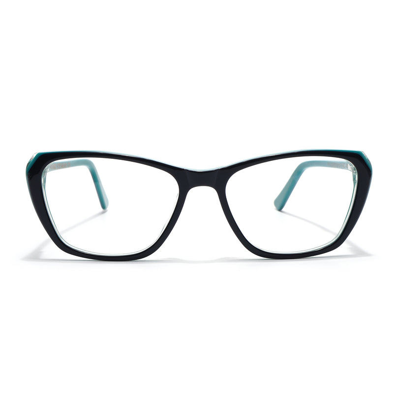 Voyage Glaze Green Cateye Acetate Eyeglasses for Men & Women (FPK26002FMG8100)