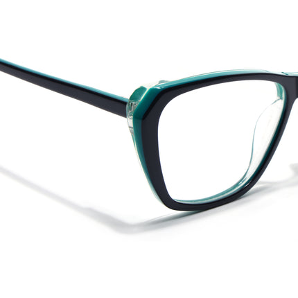 Voyage Glaze Green Cateye Acetate Eyeglasses for Men & Women (FPK26002FMG8100)