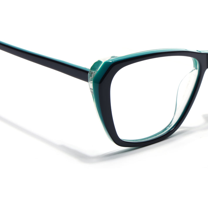 Voyage Glaze Green Cateye Acetate Eyeglasses for Men & Women (FPK26002FMG8100)