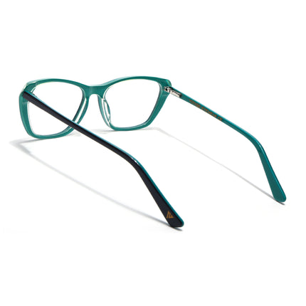 Voyage Glaze Green Cateye Acetate Eyeglasses for Men & Women (FPK26002FMG8100)