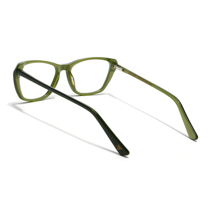 Voyage Glaze Olive Cateye Acetate Eyeglasses for Men & Women (FPK26002FMG8101)