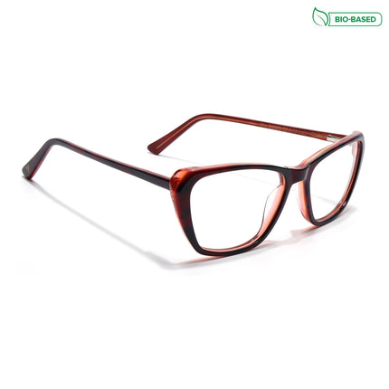 Voyage Glaze Red Cateye Acetate Eyeglasses for Men & Women (FPK26002FMG8102)