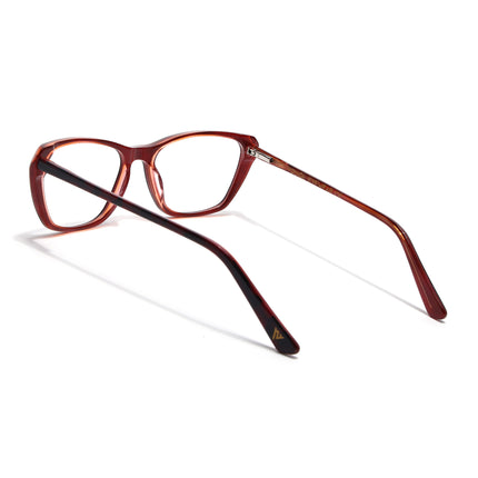 Voyage Glaze Red Cateye Acetate Eyeglasses for Men & Women (FPK26002FMG8102)