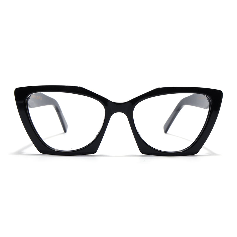 Voyage Glaze Black Cateye Acetate Eyeglasses for Women (FPK26004FMG8143)