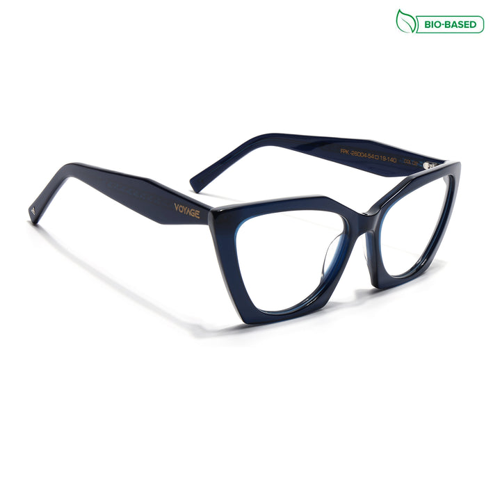 Voyage Glaze Blue Cateye Acetate Eyeglasses for Women (FPK26004FMG8144)