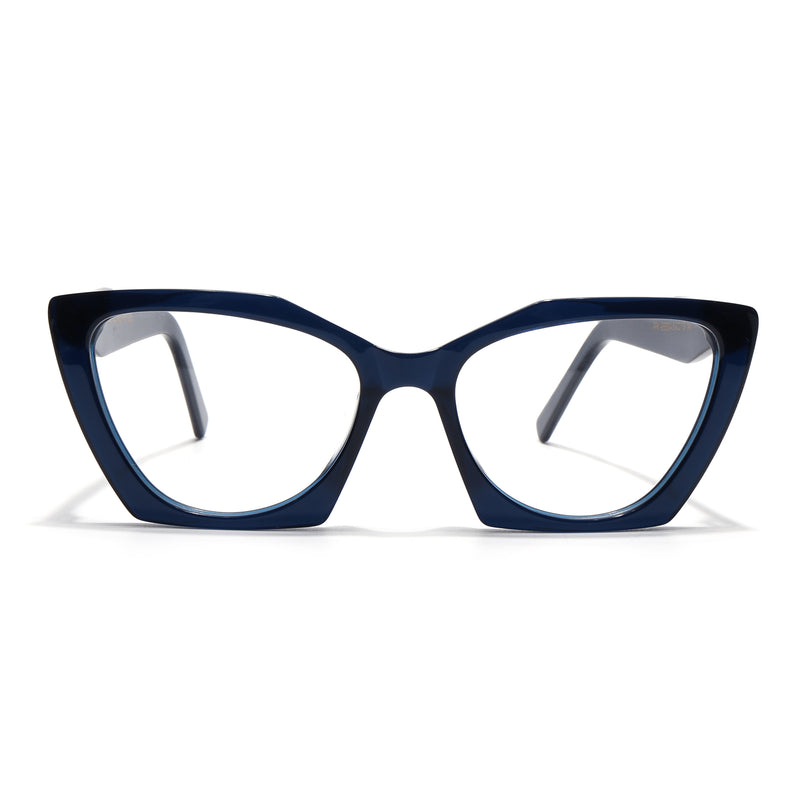 Voyage Glaze Blue Cateye Acetate Eyeglasses for Women (FPK26004FMG8144)