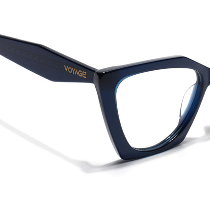 Voyage Glaze Blue Cateye Acetate Eyeglasses for Women (FPK26004FMG8144)