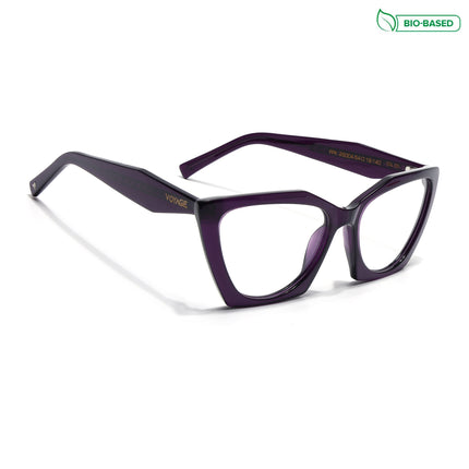 Voyage Glaze Purple Cateye Acetate Eyeglasses for Women (FPK26004FMG8145)