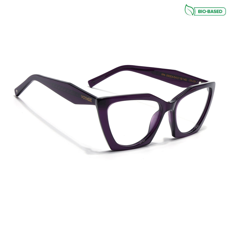 Voyage Glaze Purple Cateye Acetate Eyeglasses for Women (FPK26004FMG8145)
