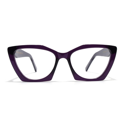 Voyage Glaze Purple Cateye Acetate Eyeglasses for Women (FPK26004FMG8145)