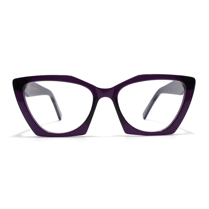 Voyage Glaze Purple Cateye Acetate Eyeglasses for Women (FPK26004FMG8145)