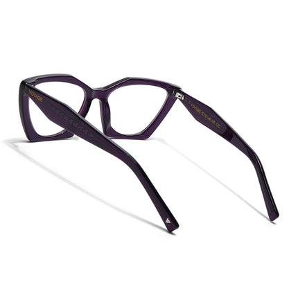 Voyage Glaze Purple Cateye Acetate Eyeglasses for Women (FPK26004FMG8145)