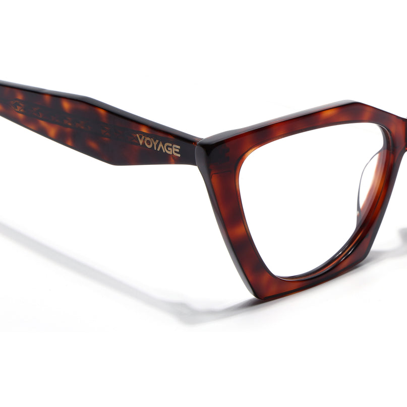 Voyage Glaze Demi Brown Cateye Acetate Eyeglasses for Women (FPK26004FMG8147)