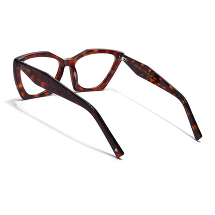 Voyage Glaze Demi Brown Cateye Acetate Eyeglasses for Women (FPK26004FMG8147)