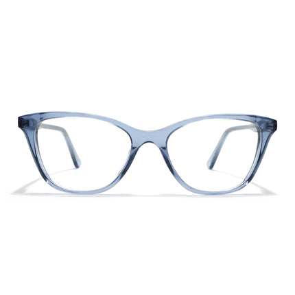 Voyage Glaze Blue Cateye Acetate Eyeglasses for Men & Women (FPK26005FMG8084)