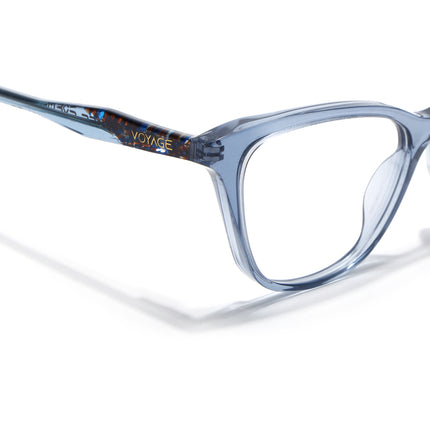 Voyage Glaze Blue Cateye Acetate Eyeglasses for Men & Women (FPK26005FMG8084)