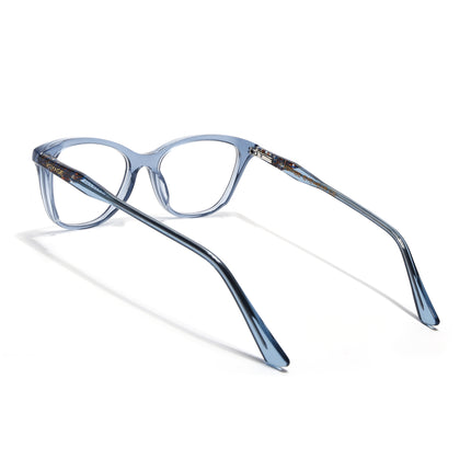 Voyage Glaze Blue Cateye Acetate Eyeglasses for Men & Women (FPK26005FMG8084)