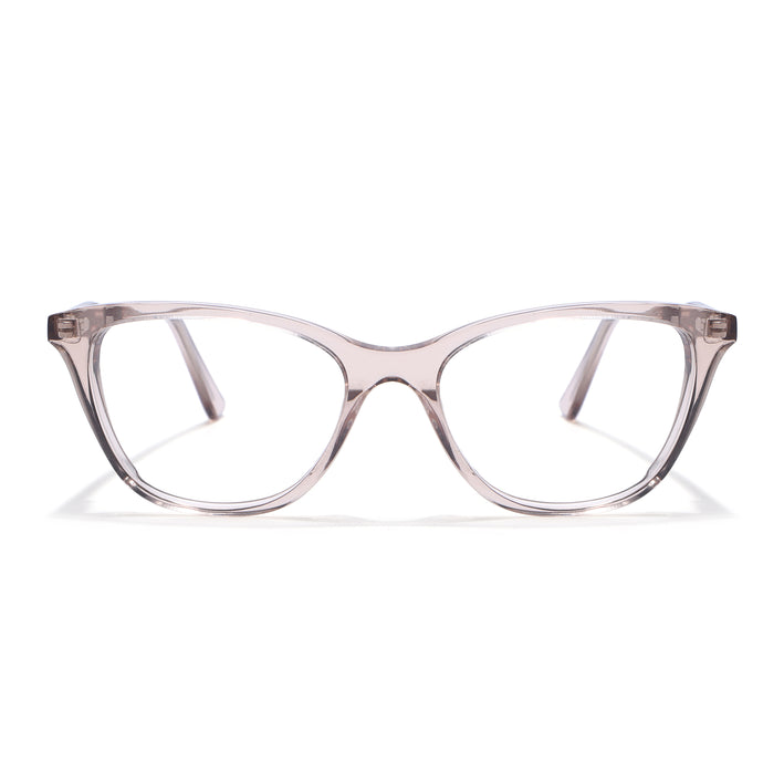 Voyage Glaze Brown Cateye Acetate Eyeglasses for Men & Women (FPK26005FMG8085)