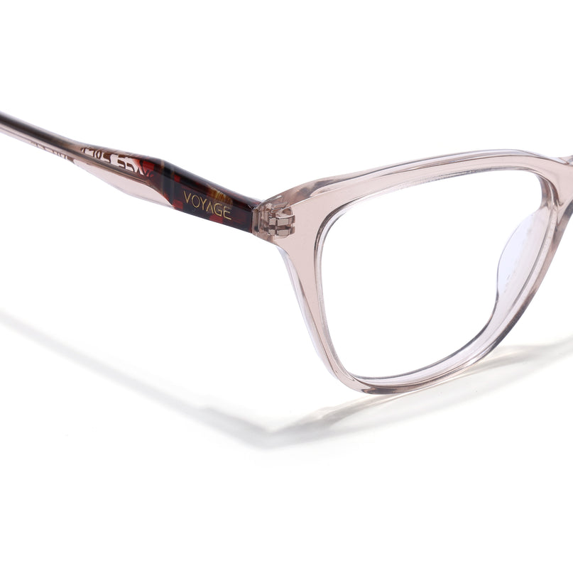 Voyage Glaze Brown Cateye Acetate Eyeglasses for Men & Women (FPK26005FMG8085)