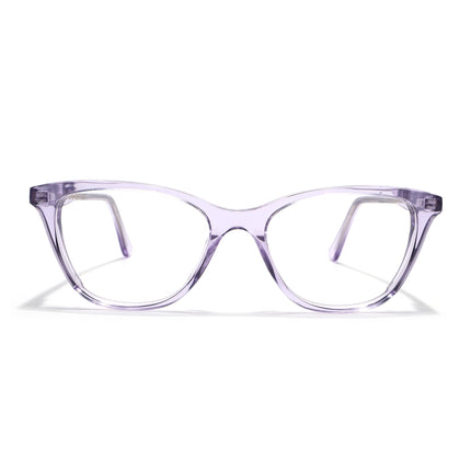Voyage Glaze Purple Cateye Acetate Eyeglasses for Men & Women (FPK26005FMG8086)