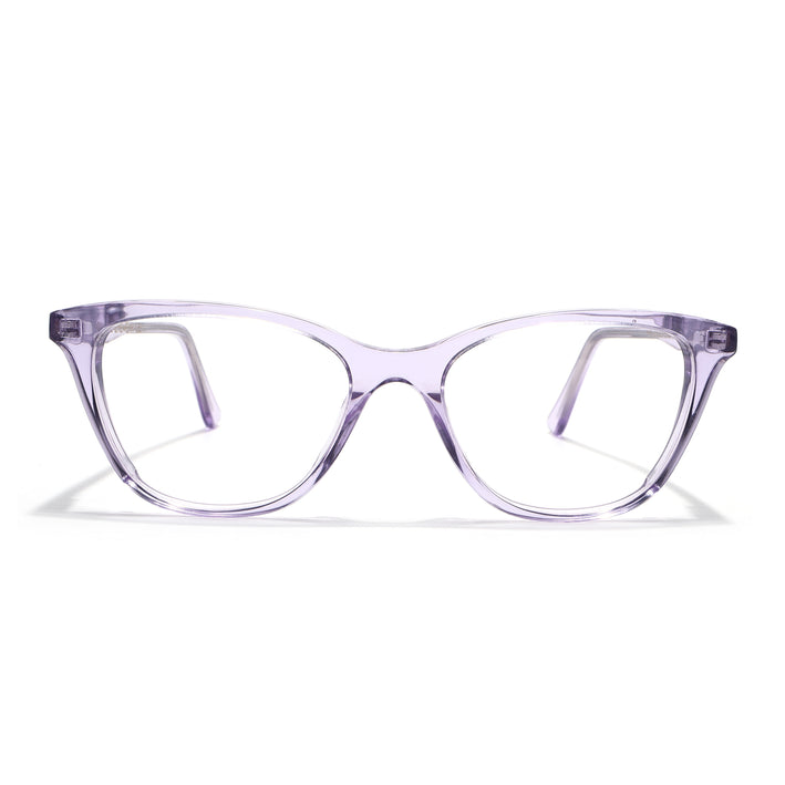 Voyage Glaze Purple Cateye Acetate Eyeglasses for Men & Women (FPK26005FMG8086)