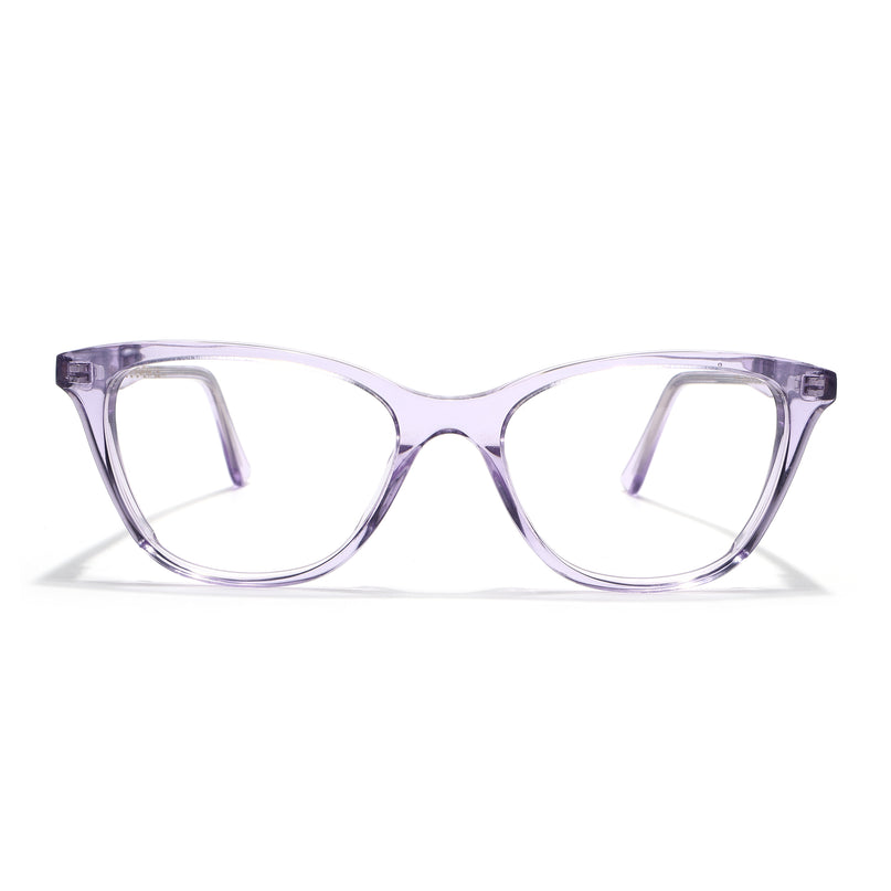 Voyage Glaze Purple Cateye Acetate Eyeglasses for Men & Women (FPK26005FMG8086)